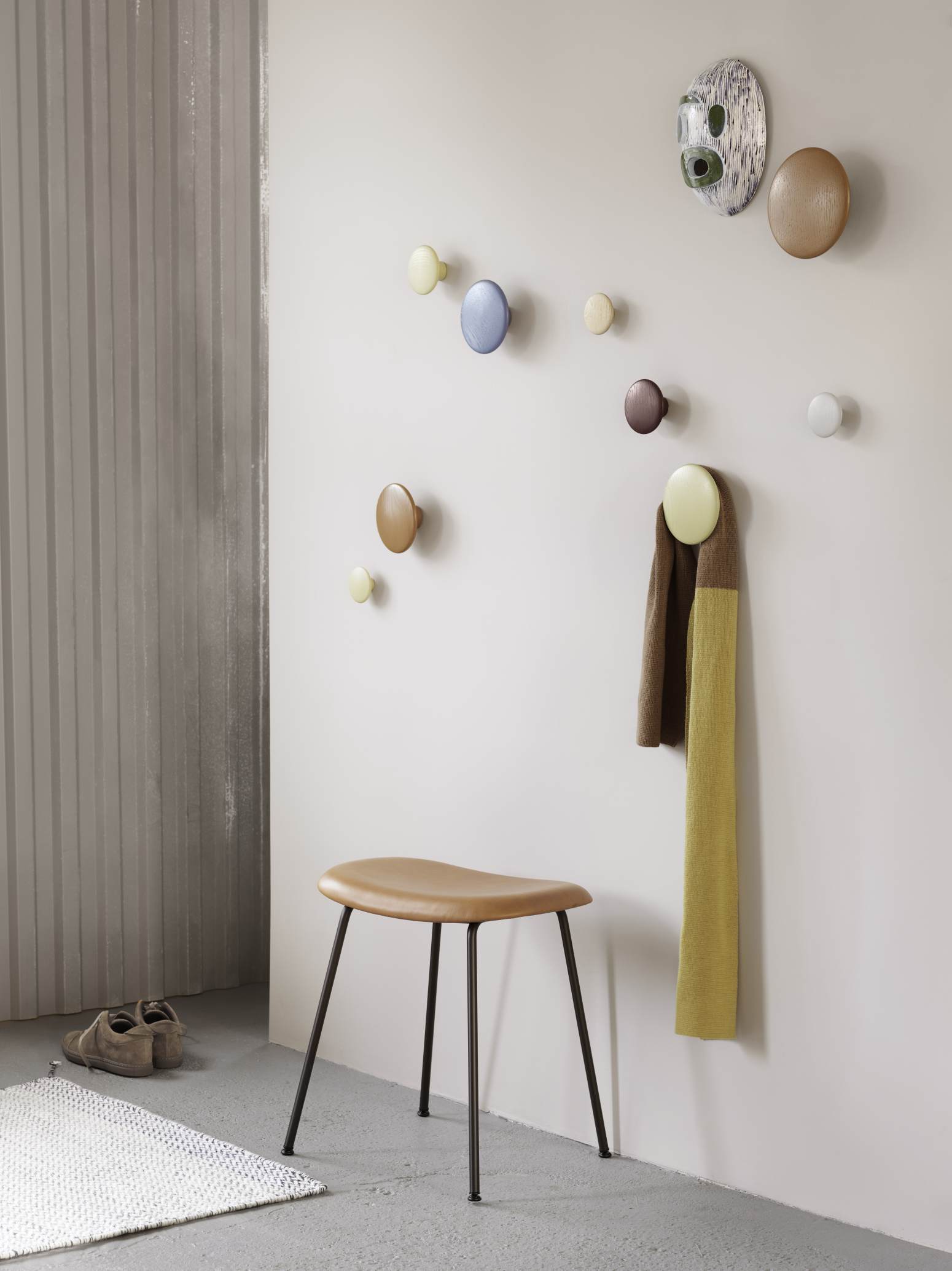 Single white hotsell coat hooks